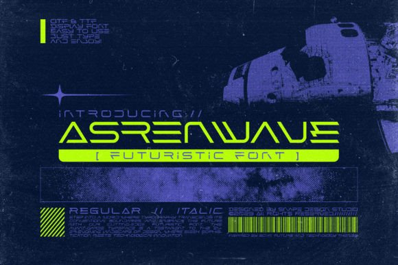 Asrenwave: A Futuristic Display Typeface for Modern Editorial Design