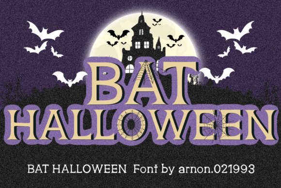 Bat Halloween: A Spooky Display Typeface for Editorial Design