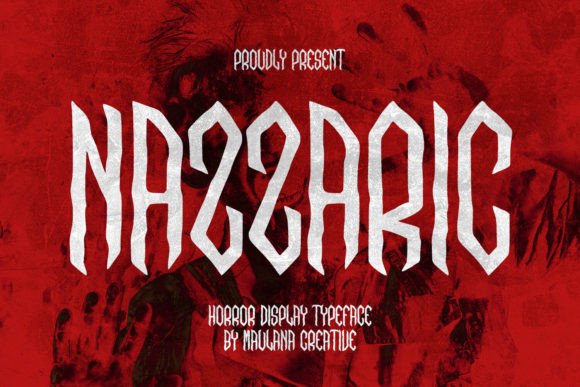Nazzaric: The Horror Display Font for Handmade Creators