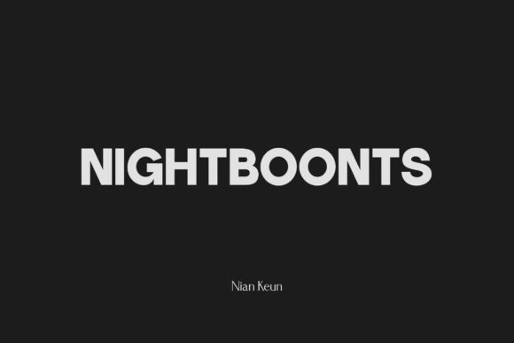 Nightboonts: The Modern Display Typeface for Digital Brands