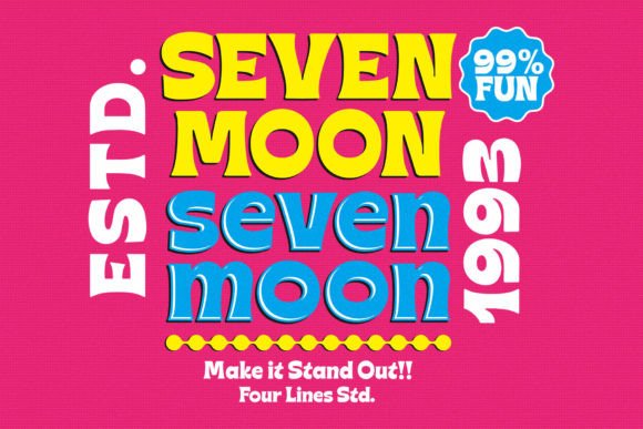 Seven Moon: The Bold Retro-Style Font for High-Impact Campaigns