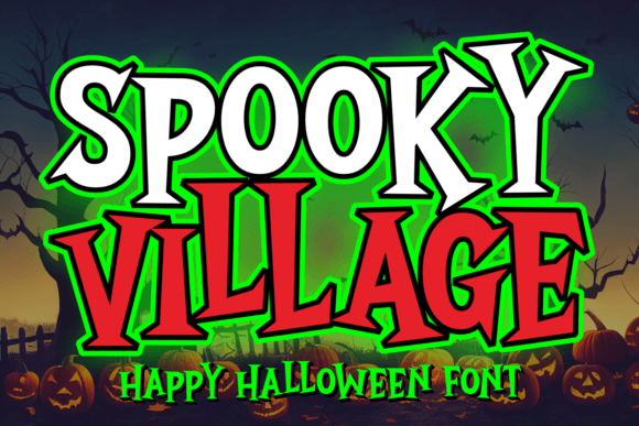 Spooky Village: A Bold Serif Typeface for Halloween Branding